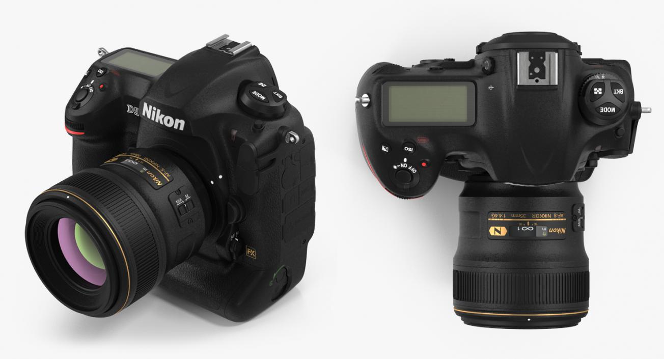 3D Nikon D5 Professional DSLR Camera model