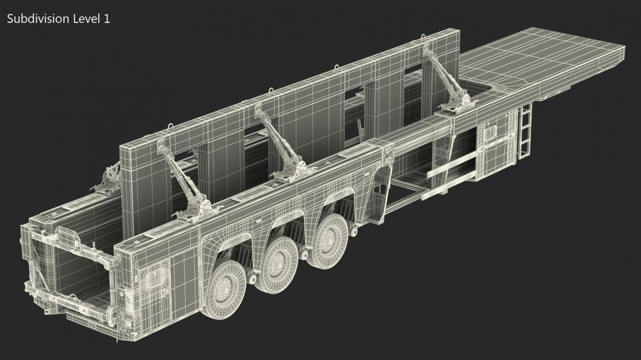 Concrete Panel Semi Trailer 3D