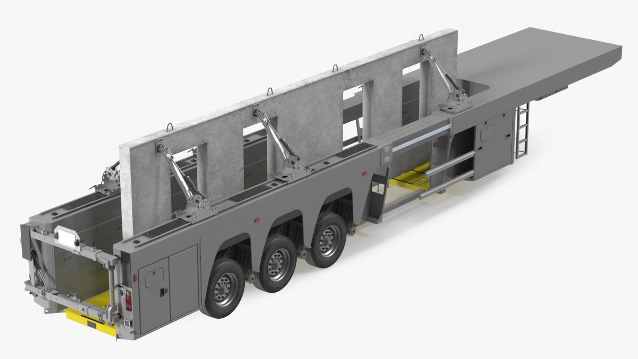 Concrete Panel Semi Trailer 3D