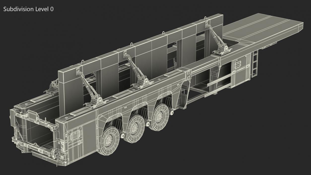 Concrete Panel Semi Trailer 3D