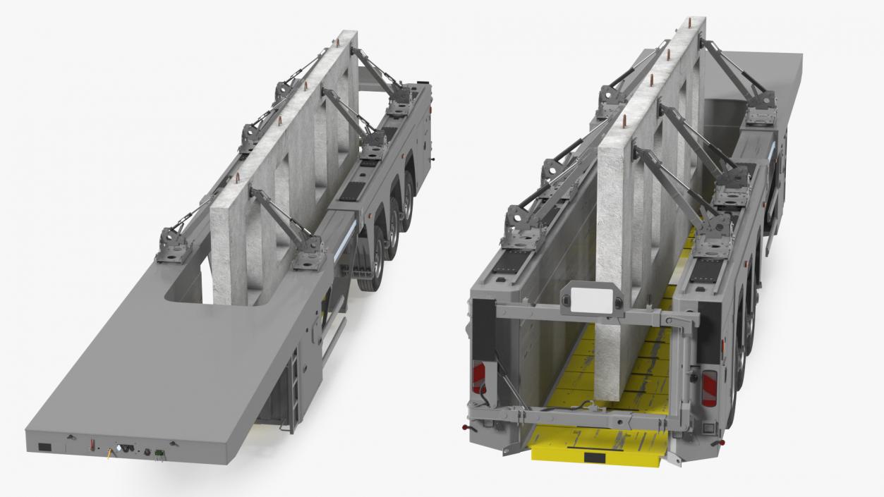 Concrete Panel Semi Trailer 3D