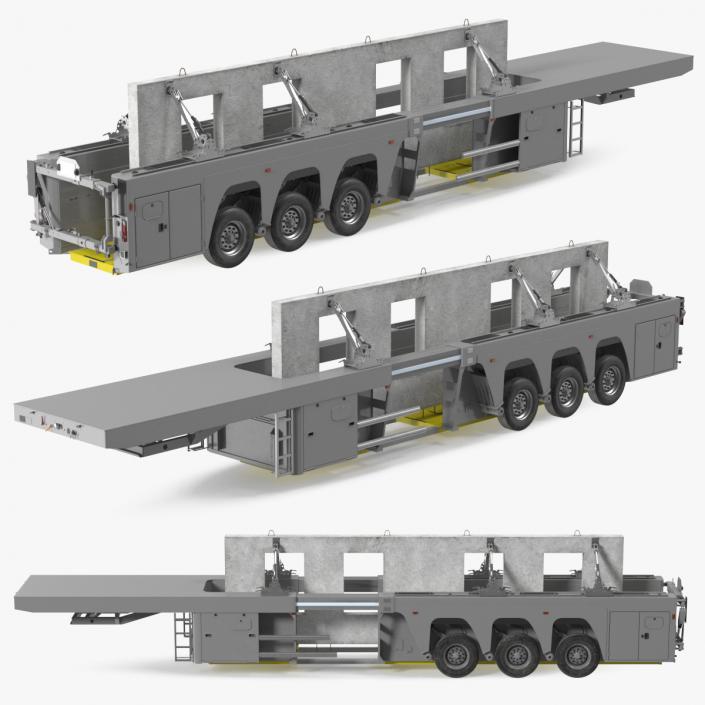 Concrete Panel Semi Trailer 3D