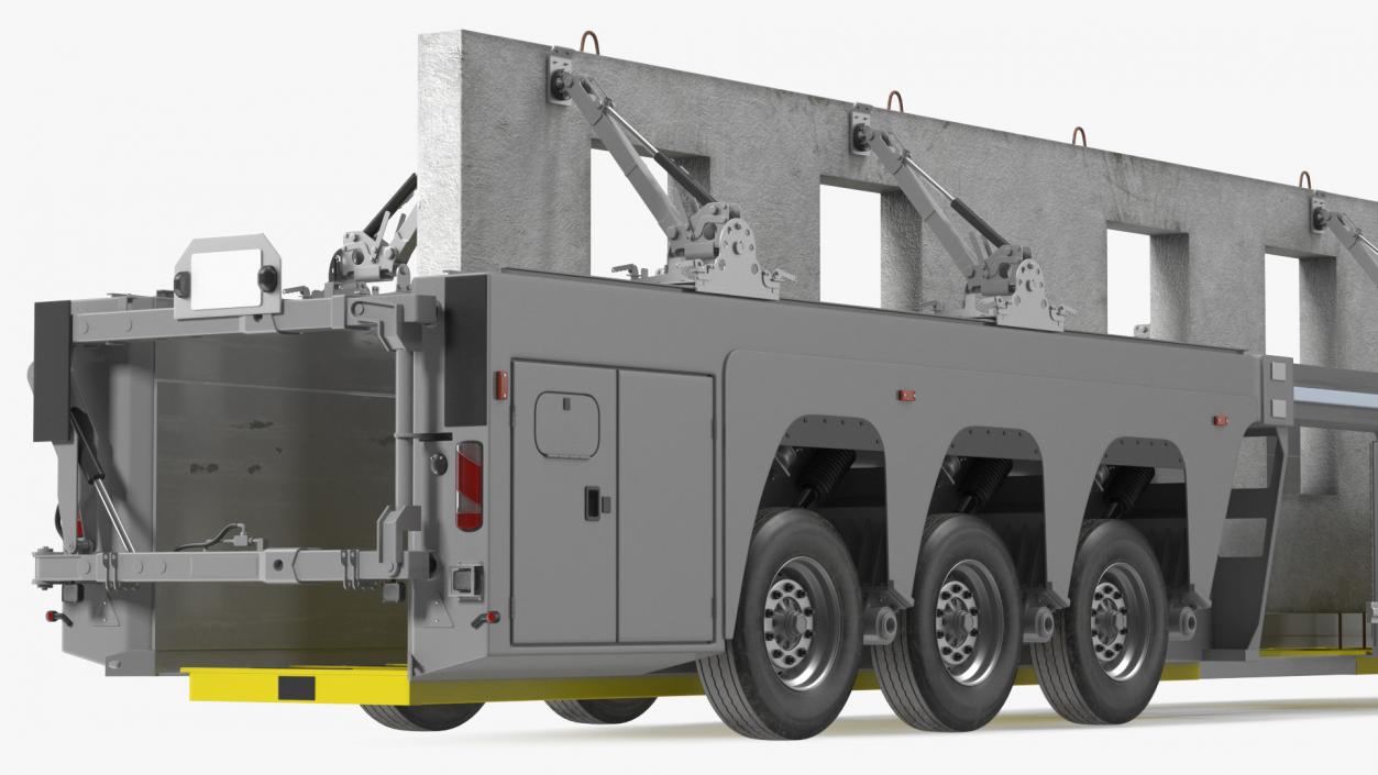 Concrete Panel Semi Trailer 3D