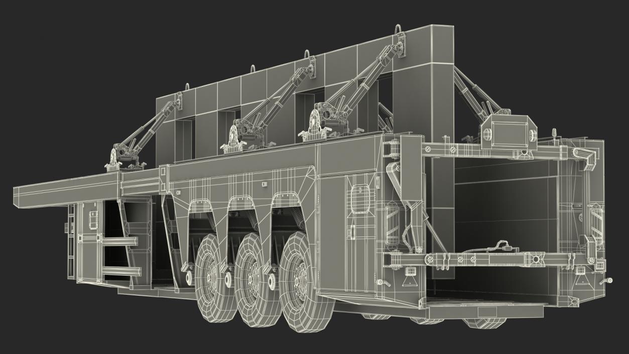 Concrete Panel Semi Trailer 3D