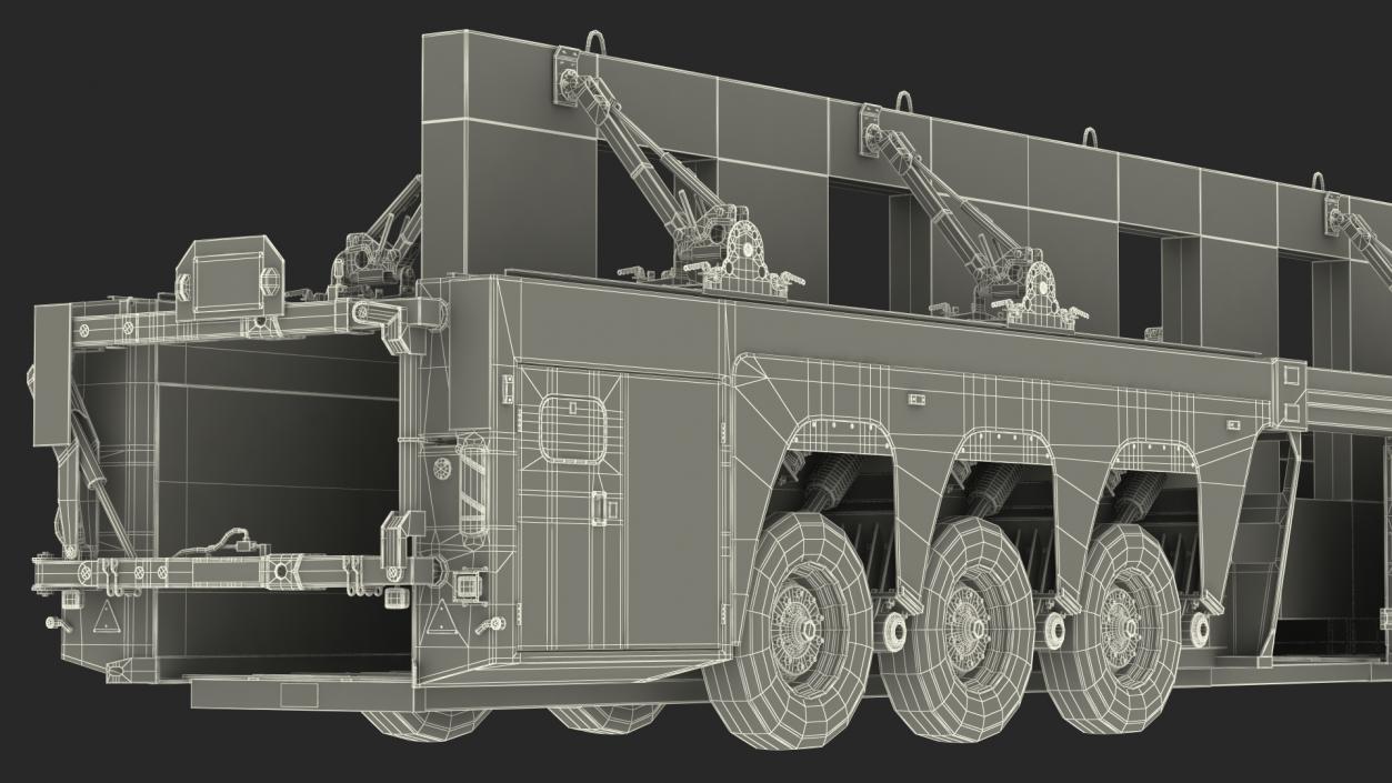 Concrete Panel Semi Trailer 3D