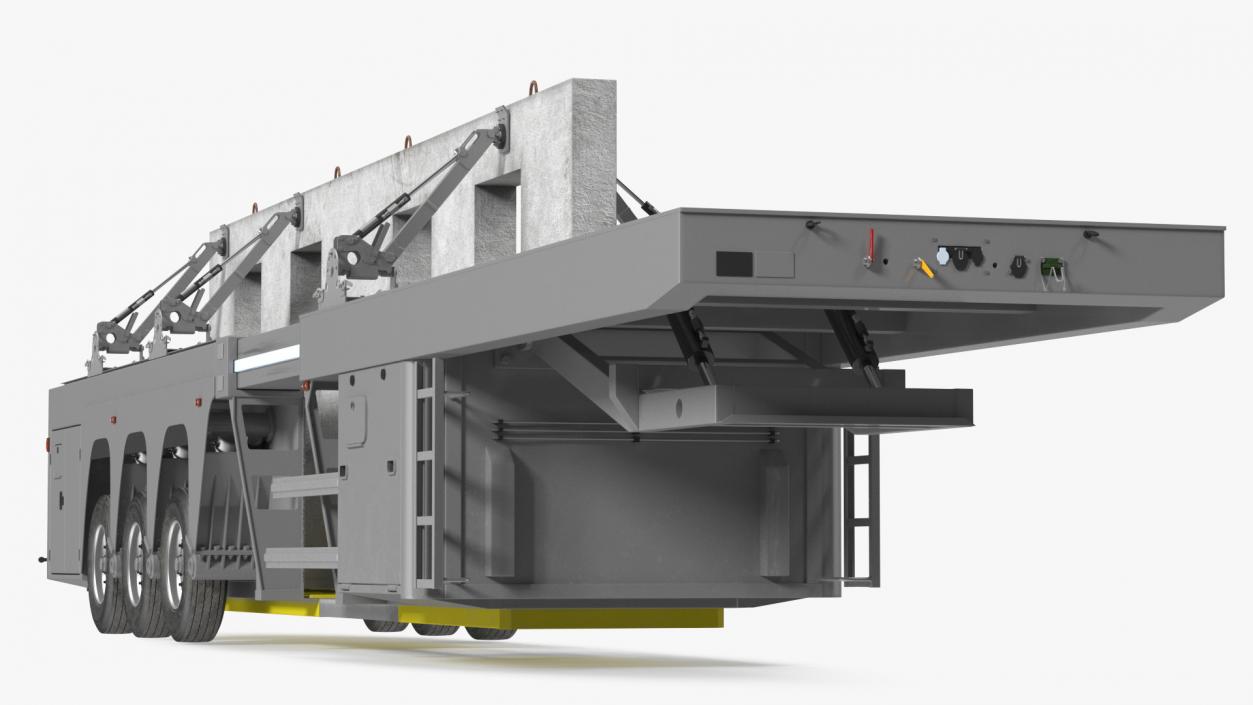 Concrete Panel Semi Trailer 3D