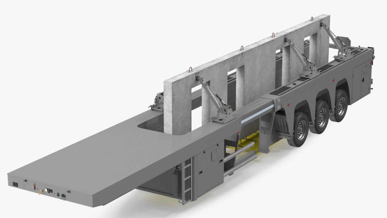 Concrete Panel Semi Trailer 3D