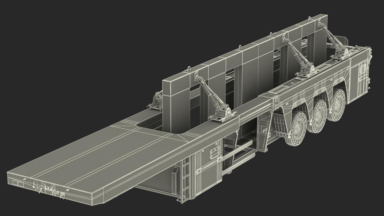 Concrete Panel Semi Trailer 3D