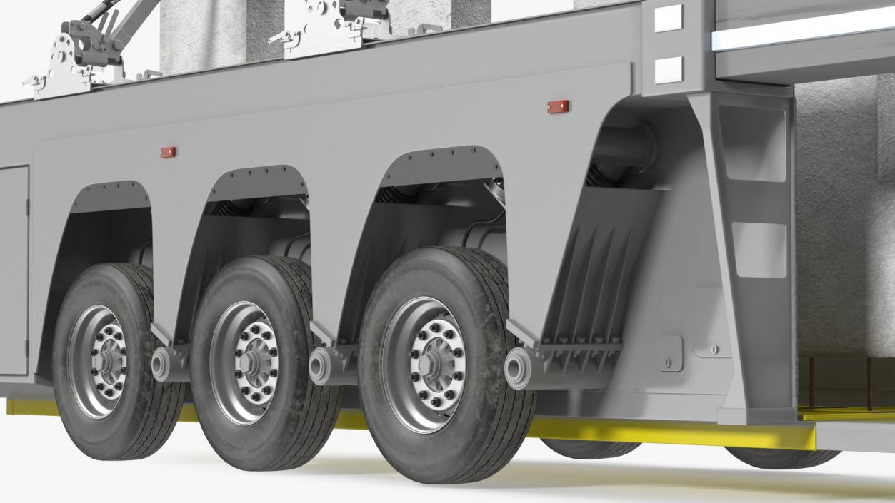 Concrete Panel Semi Trailer 3D