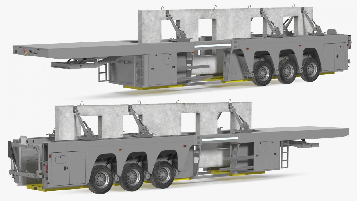 Concrete Panel Semi Trailer 3D