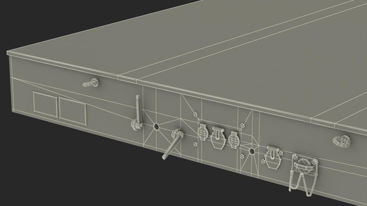 Concrete Panel Semi Trailer 3D