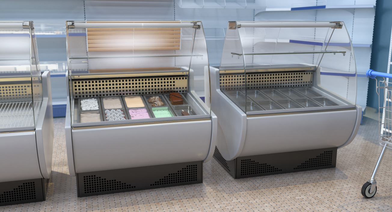 Frilixa Vista Food Display with Serveover Counter 3D model