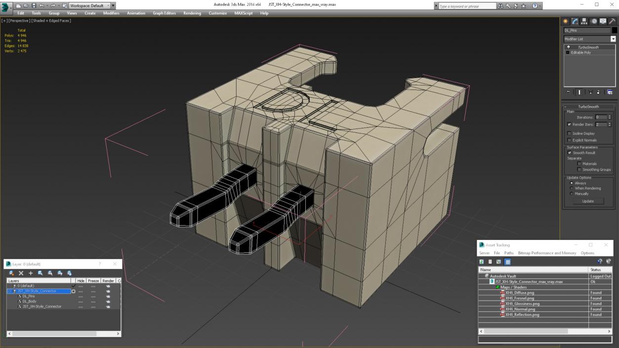 JST XH-Style Connector 3D