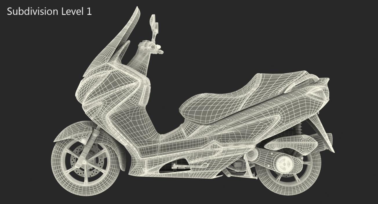 3D Generic Scooter Motorcycle