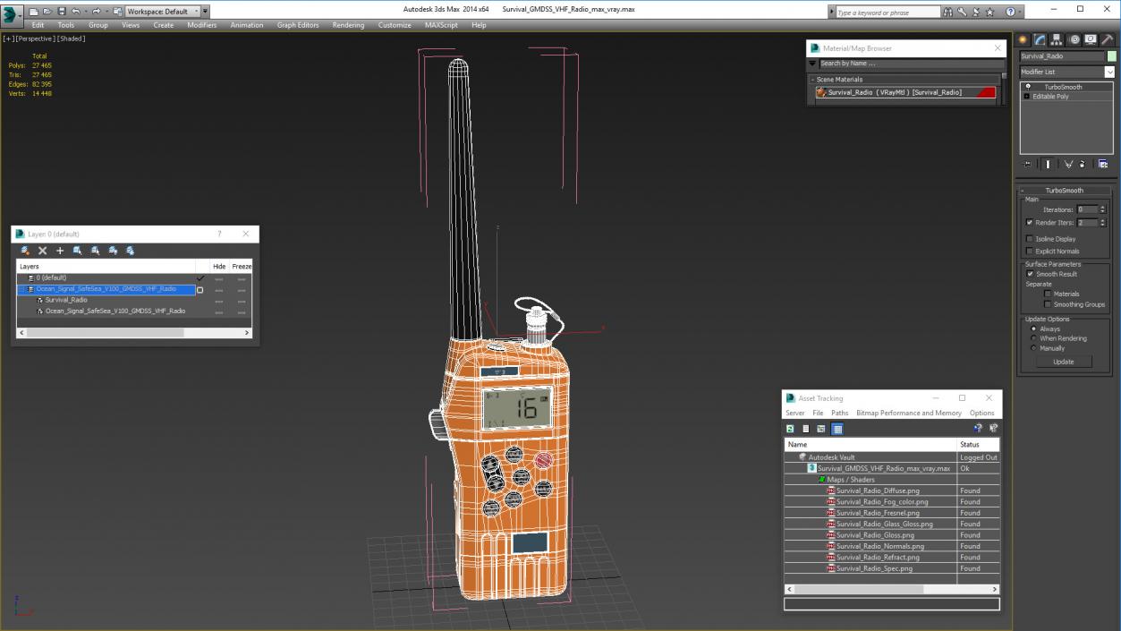 Survival GMDSS VHF Radio 3D model