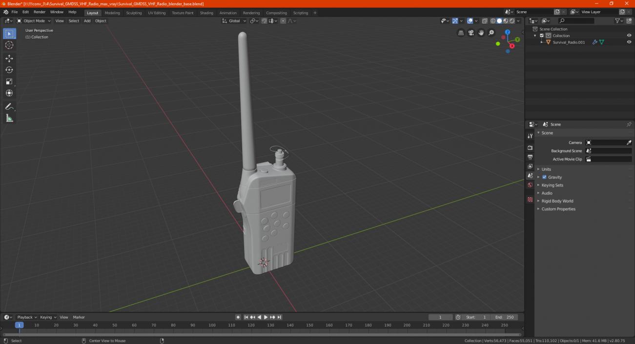 Survival GMDSS VHF Radio 3D model