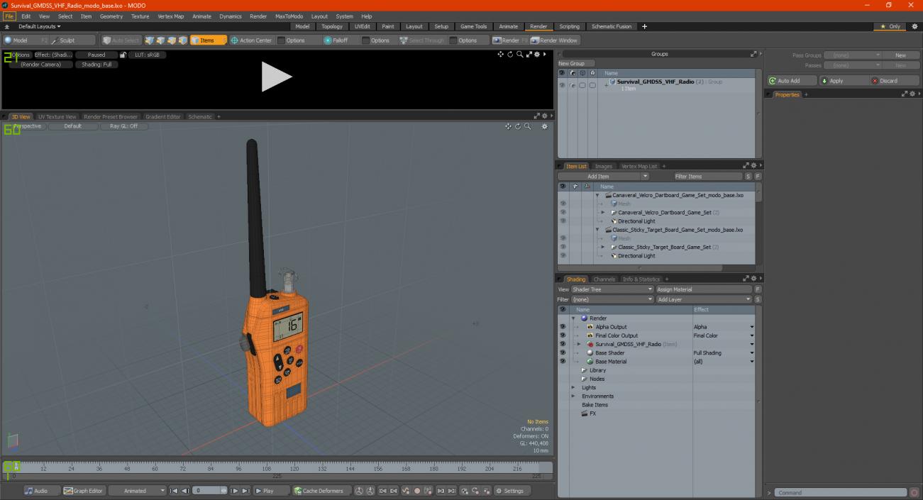 Survival GMDSS VHF Radio 3D model