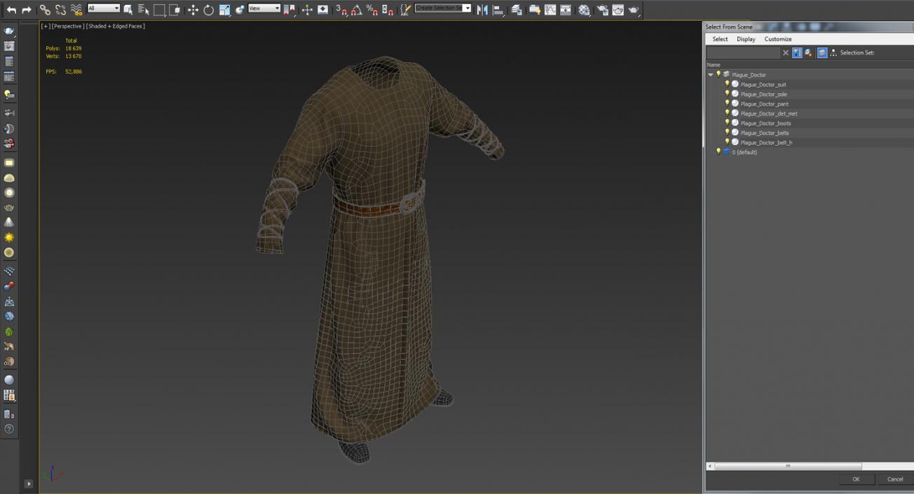 Medieval Clothing Men Tunic 3D