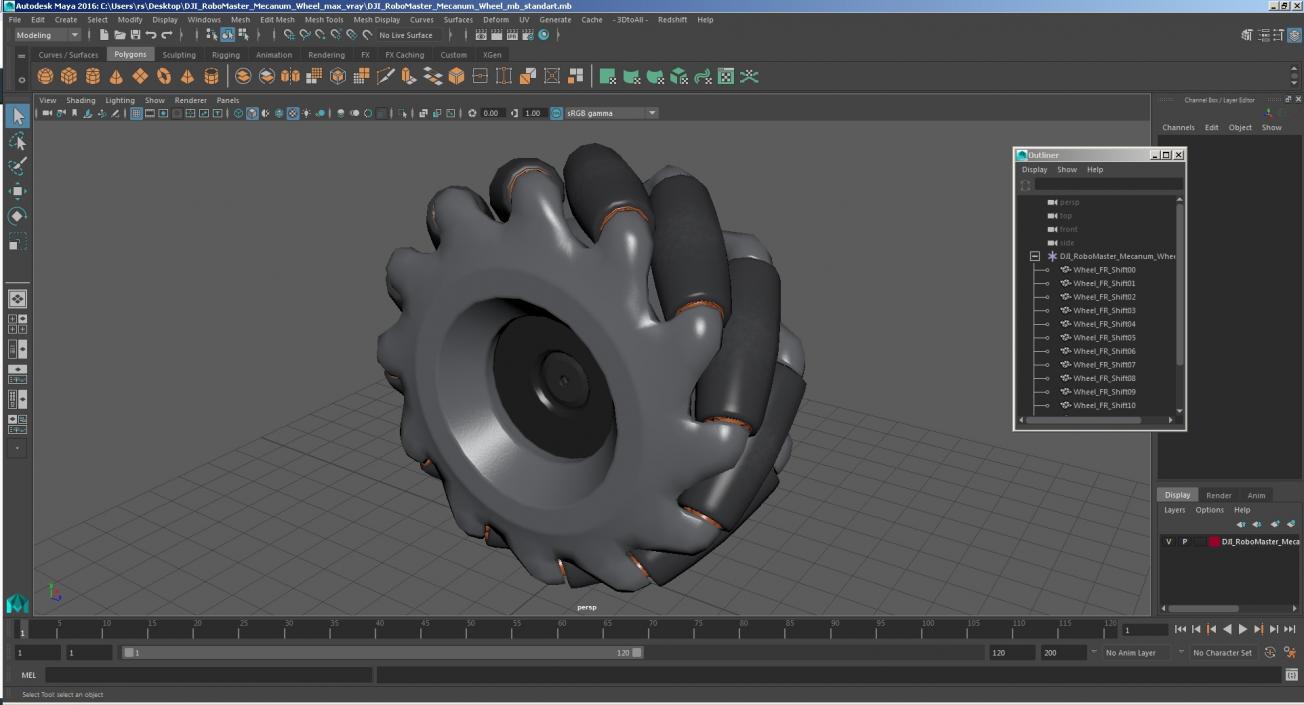 3D DJI RoboMaster Mecanum Wheel model