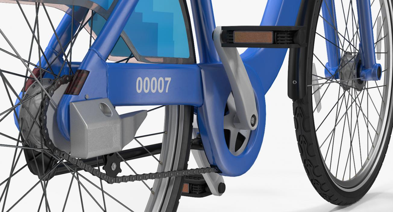 3D model Sharing System Citi Bike Pay Station with Bicycles