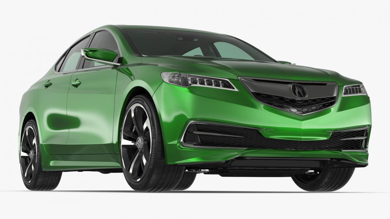 Acura TLX Luxury Sedan Rigged 3D model