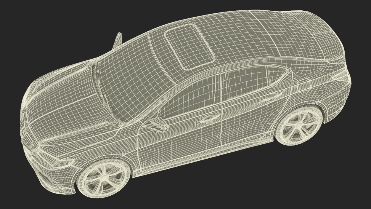 Acura TLX Luxury Sedan Rigged 3D model