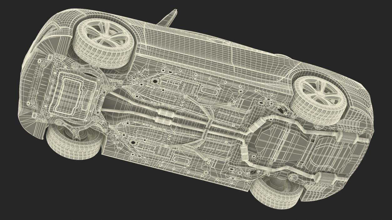 Acura TLX Luxury Sedan Rigged 3D model