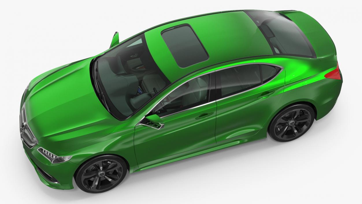 Acura TLX Luxury Sedan Rigged 3D model