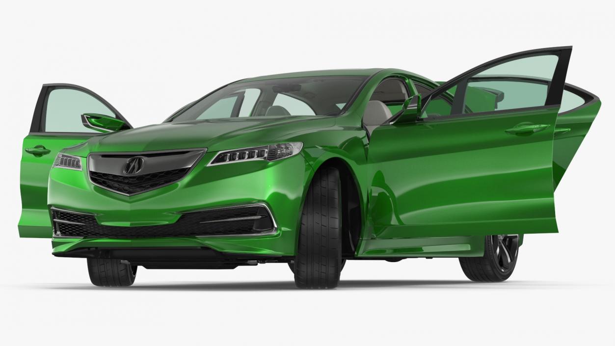 Acura TLX Luxury Sedan Rigged 3D model