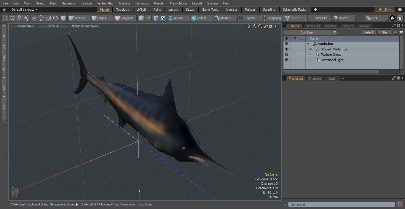 Striped Marlin Fish 3D model