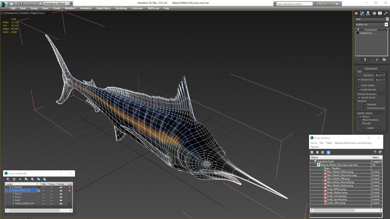 Striped Marlin Fish 3D model