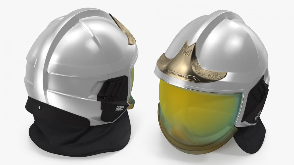 Cairns XF1 Fire Helmet Silver 3D model