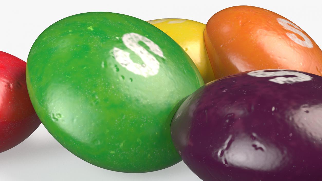 3D Multicolored Skittles Candies 2