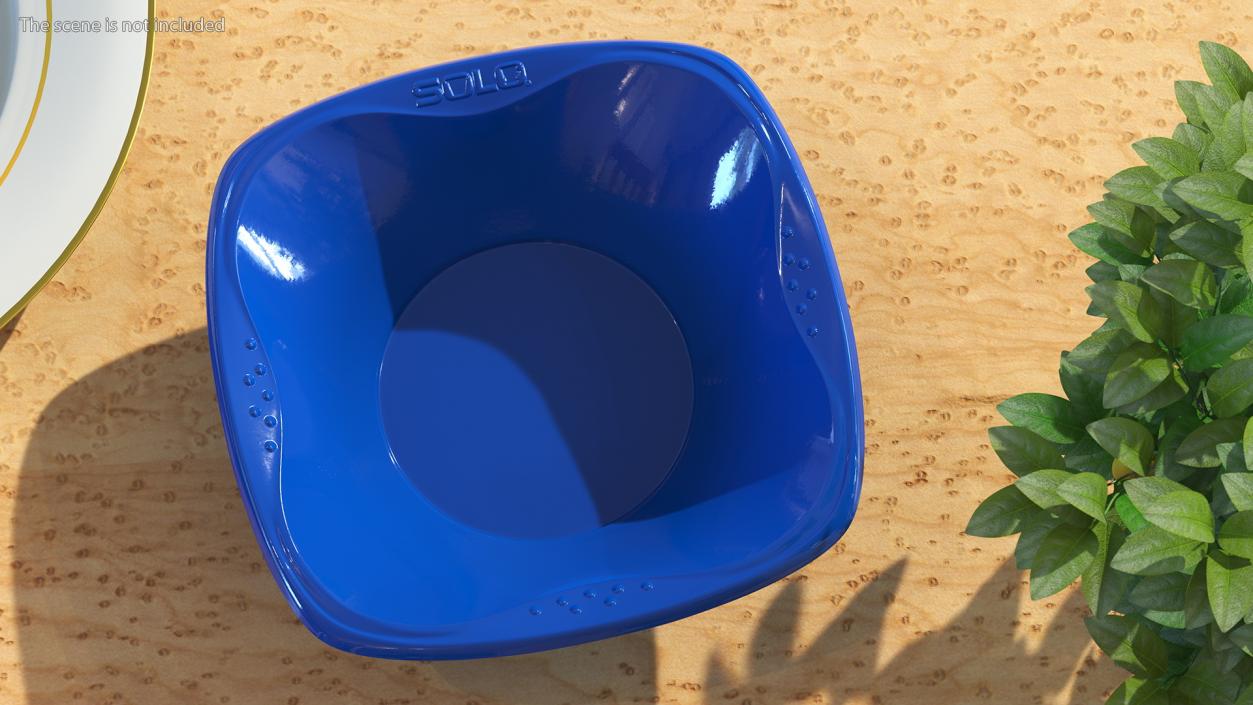 3D model Solo Squared Plastic Bowl Blue