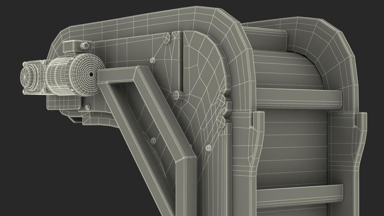 Vertical Food Conveyor Rigged 3D model