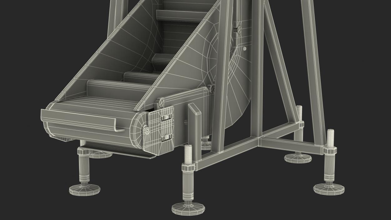 Vertical Food Conveyor Rigged 3D model