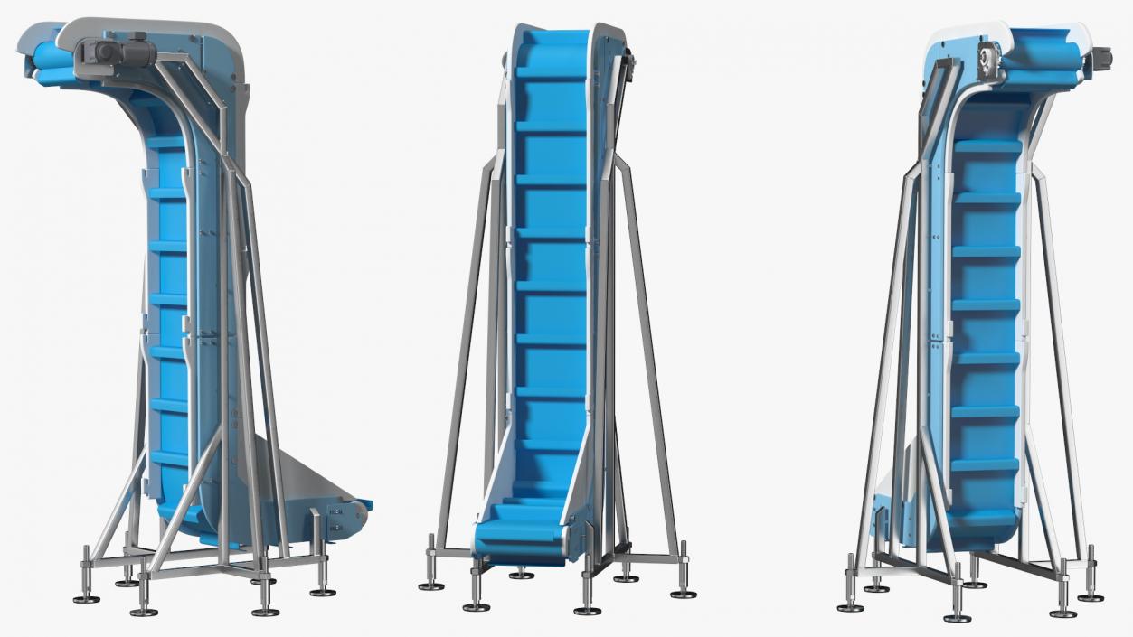 Vertical Food Conveyor Rigged 3D model