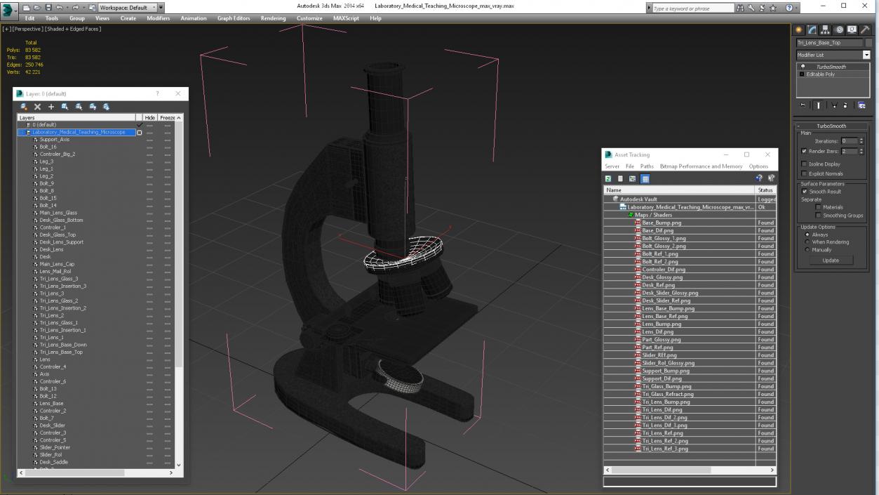 3D Laboratory Medical Teaching Microscope model