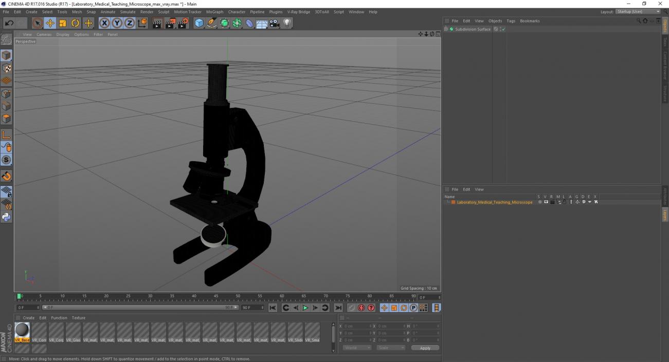 3D Laboratory Medical Teaching Microscope model