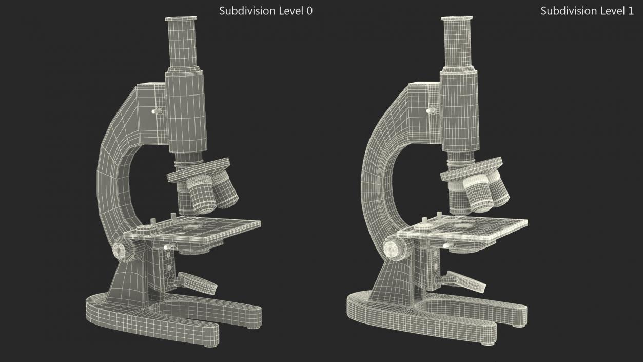 3D Laboratory Medical Teaching Microscope model