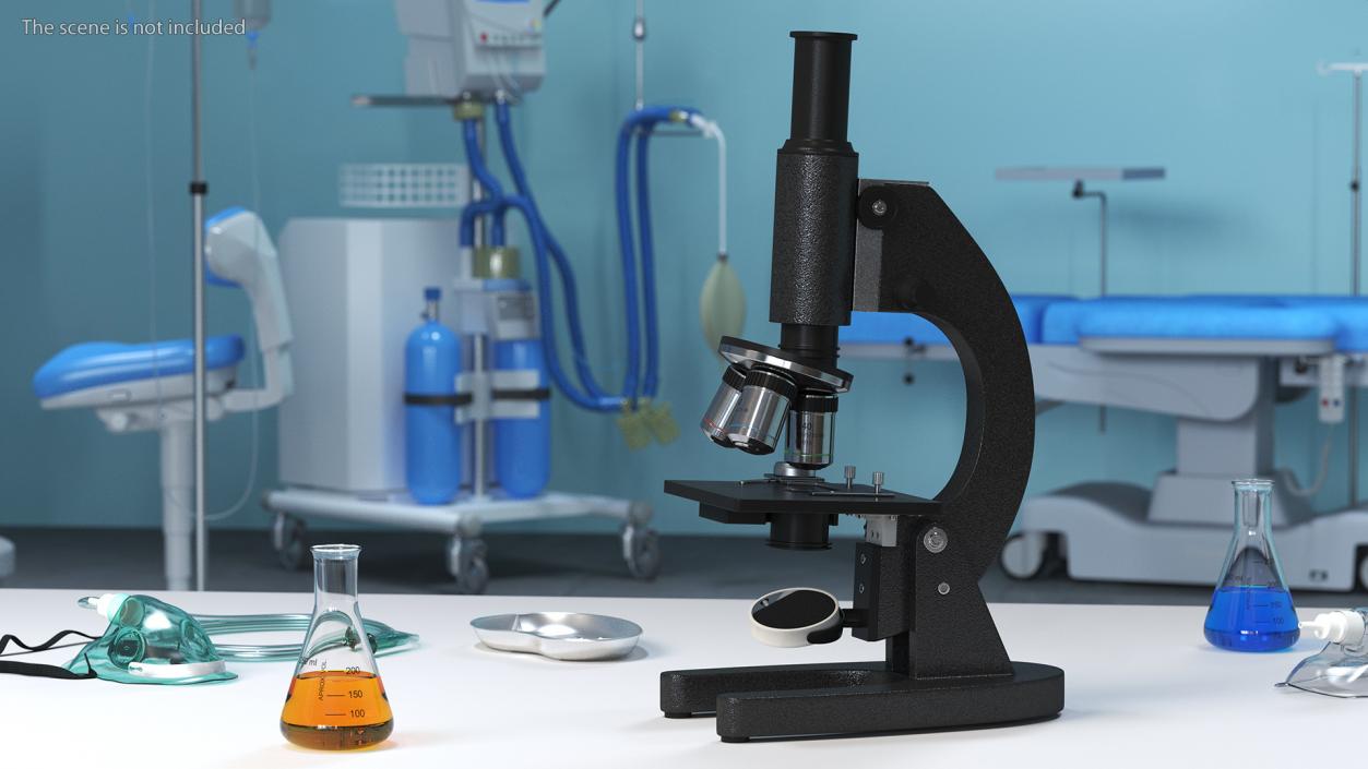 3D Laboratory Medical Teaching Microscope model