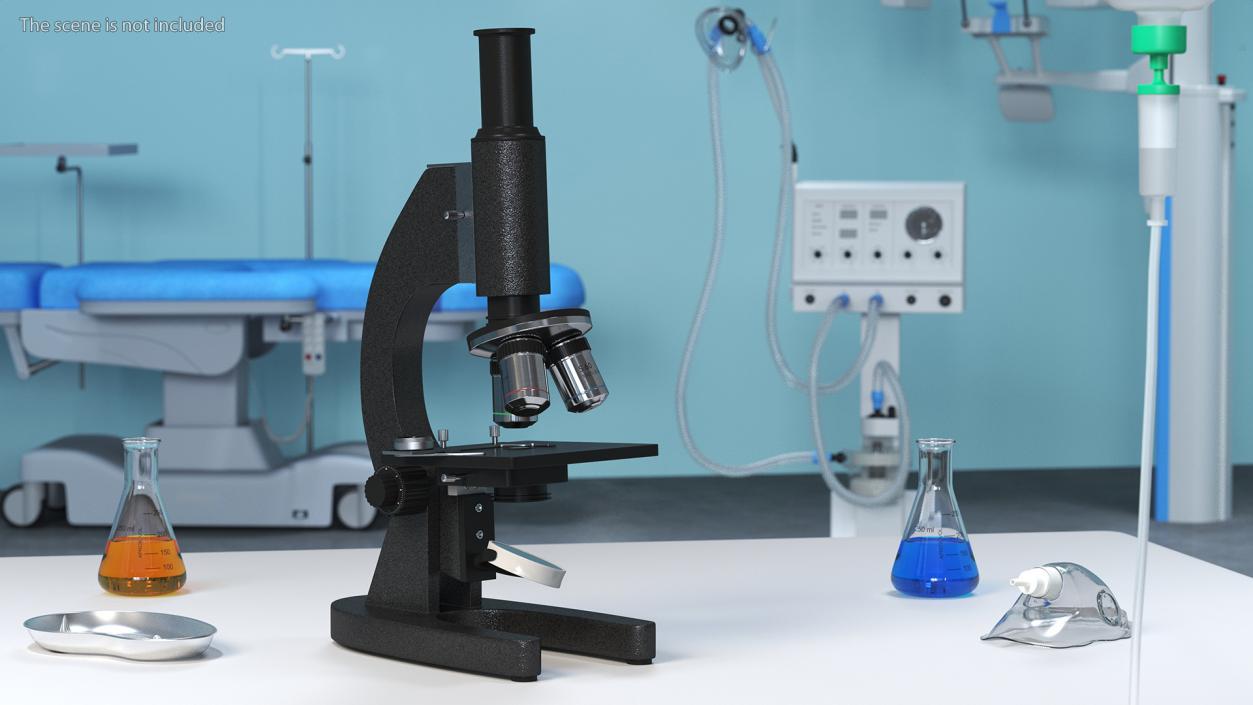 3D Laboratory Medical Teaching Microscope model