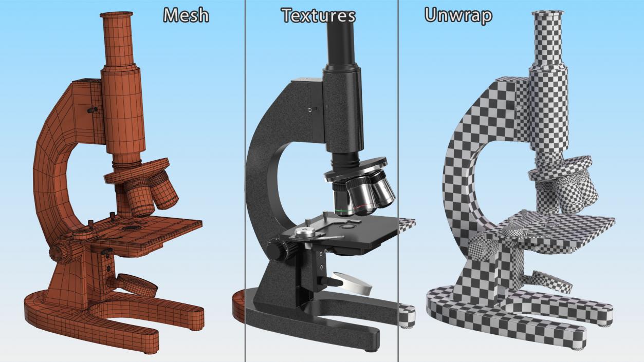 3D Laboratory Medical Teaching Microscope model