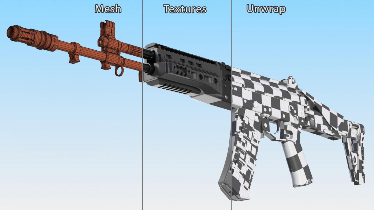 3D Kalashnikov Assault Rifle AK-12