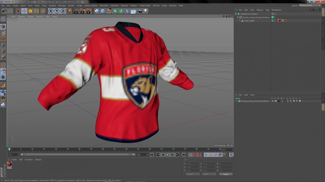 3D model Hockey Jersey Florida Panthers