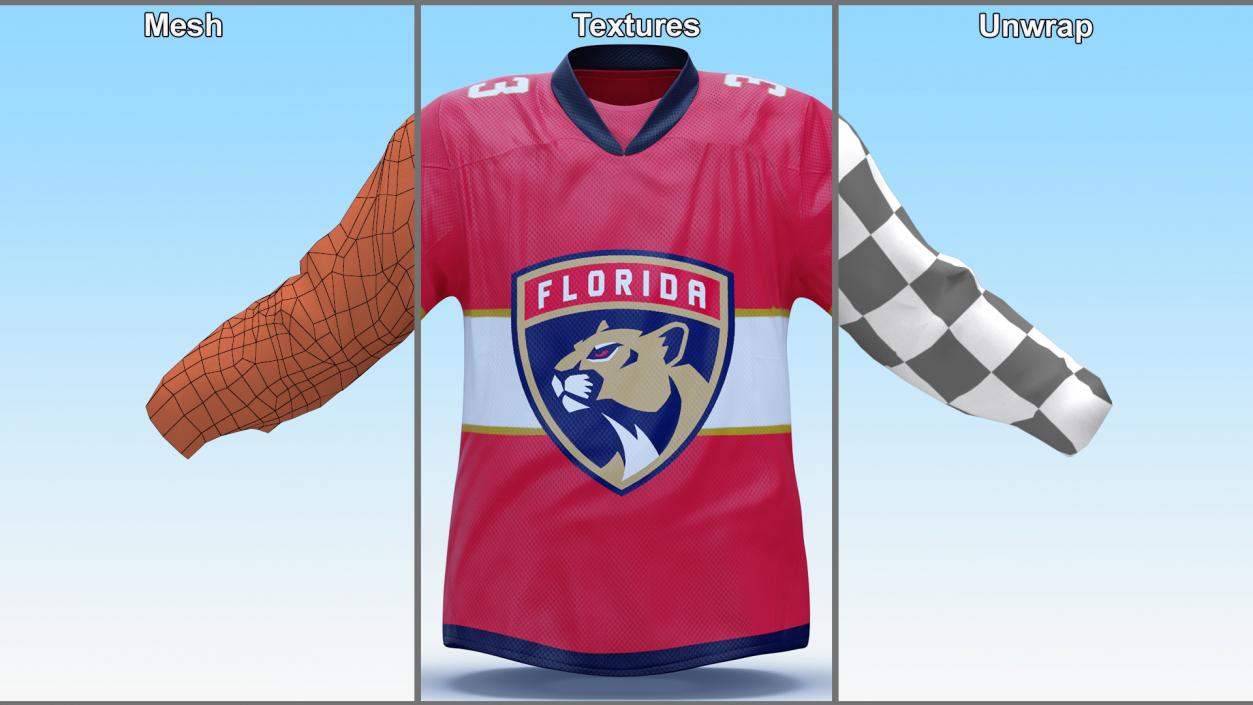 3D model Hockey Jersey Florida Panthers