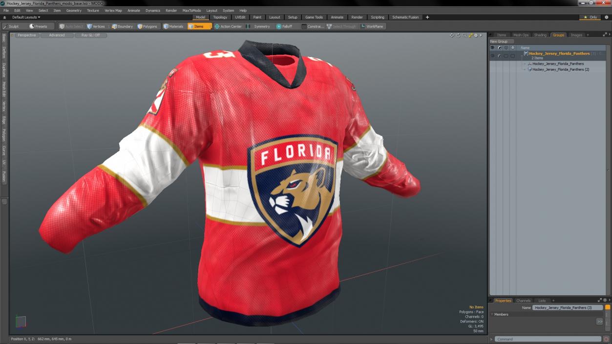 3D model Hockey Jersey Florida Panthers