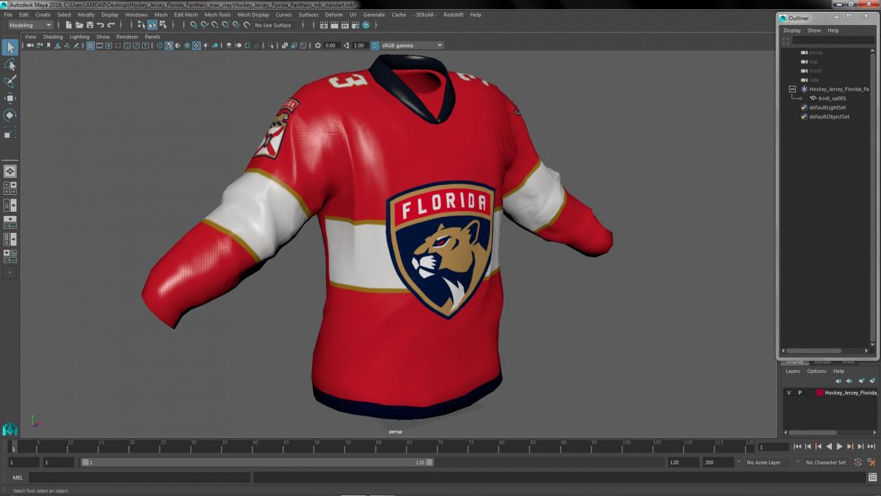 3D model Hockey Jersey Florida Panthers