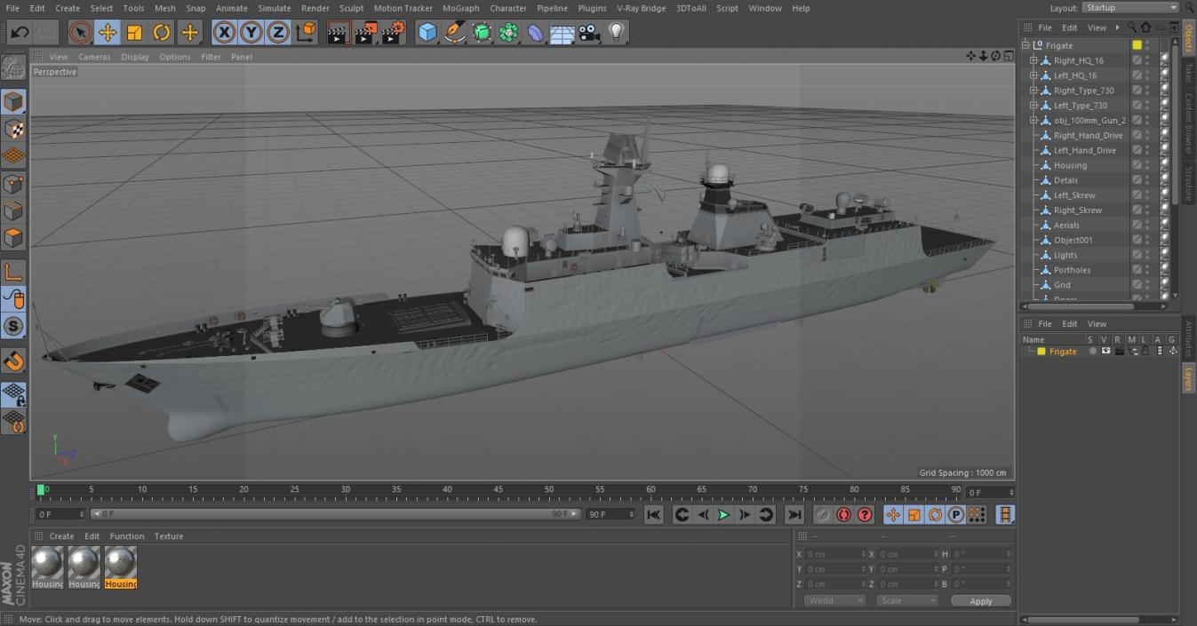 Frigate 3D model