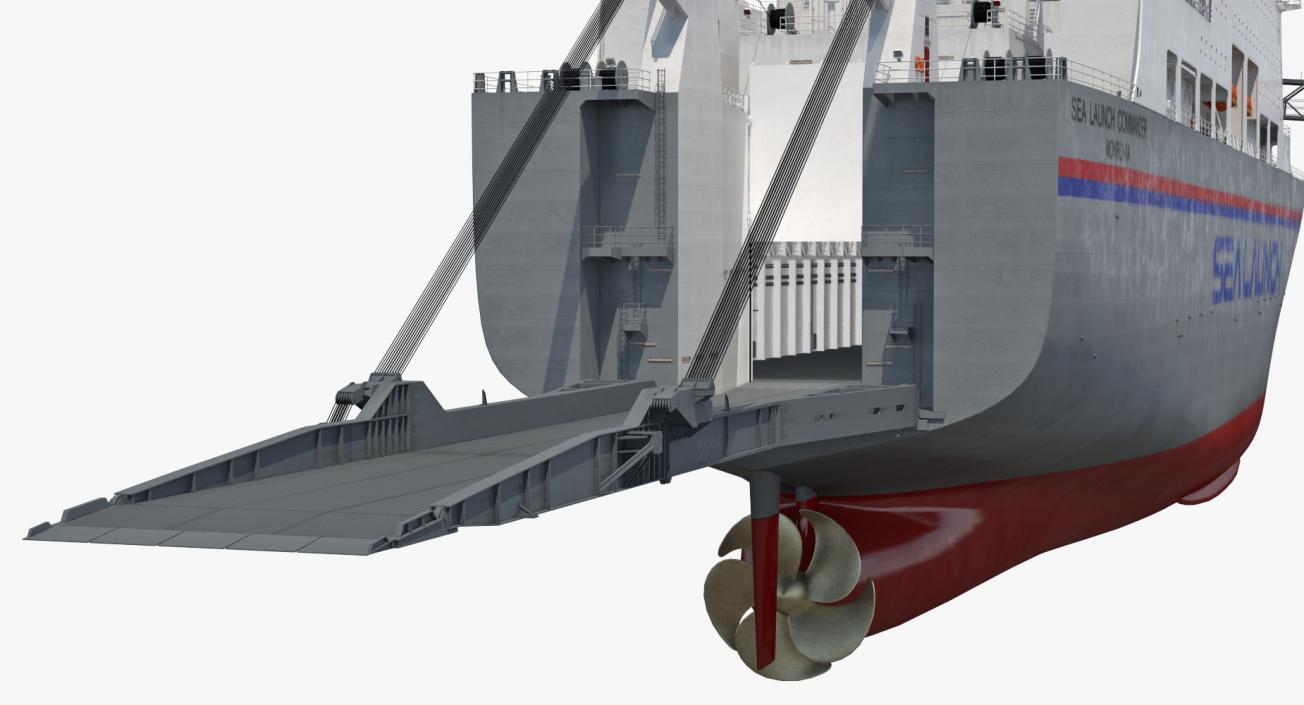 Command Ship Sea Launch Commander ACS Rigged 3D model